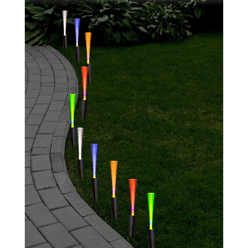Solar Christmas LED Garden Sprays Multi-Coloured Lights Pack of 20