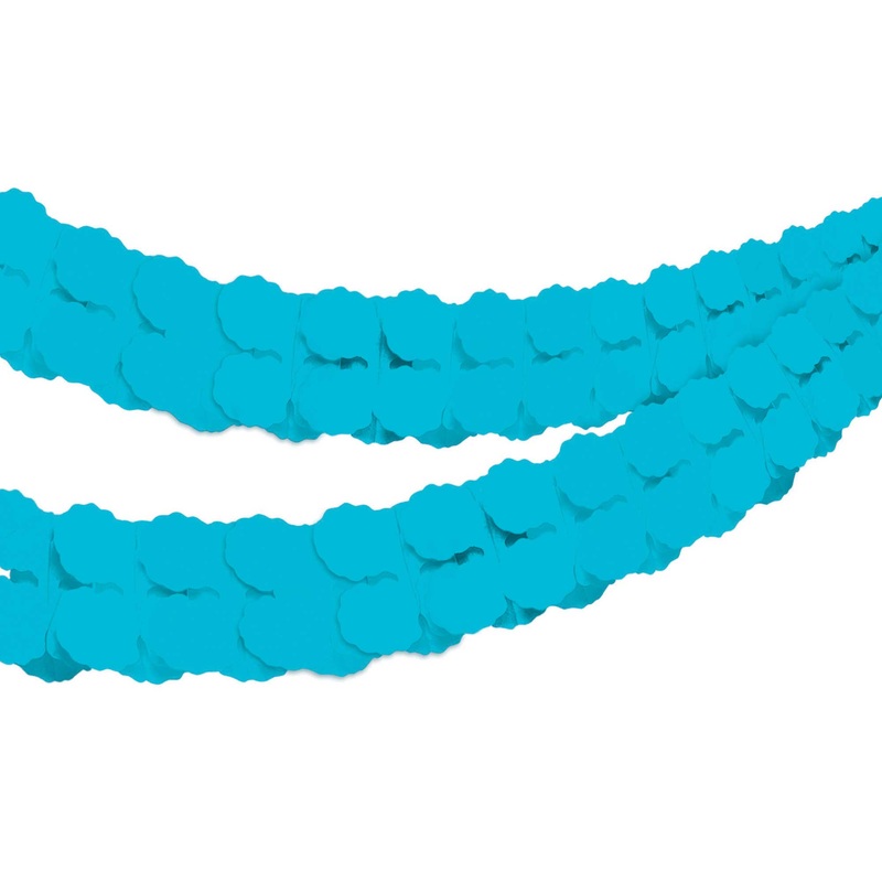Tissue Paper Garland Caribbean Blue