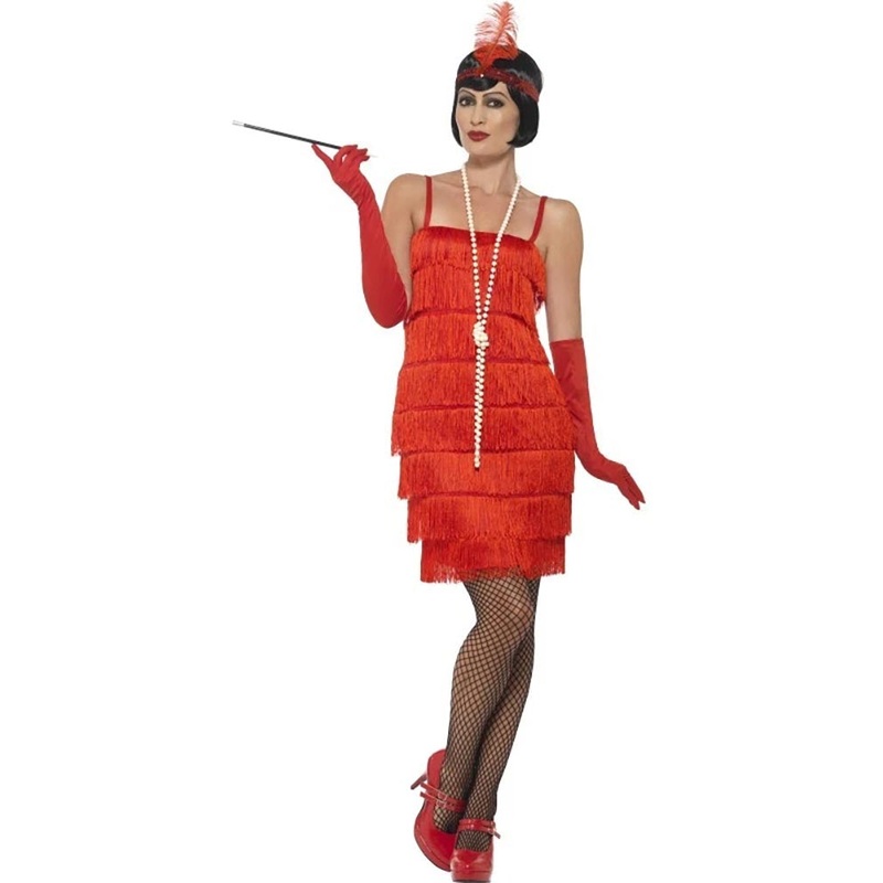 20s Rose Red Flapper Womens Costume