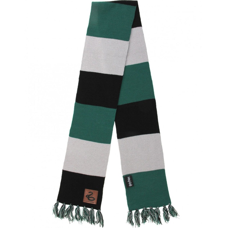 Harry Potter Slytherin Patch Striped Scarf