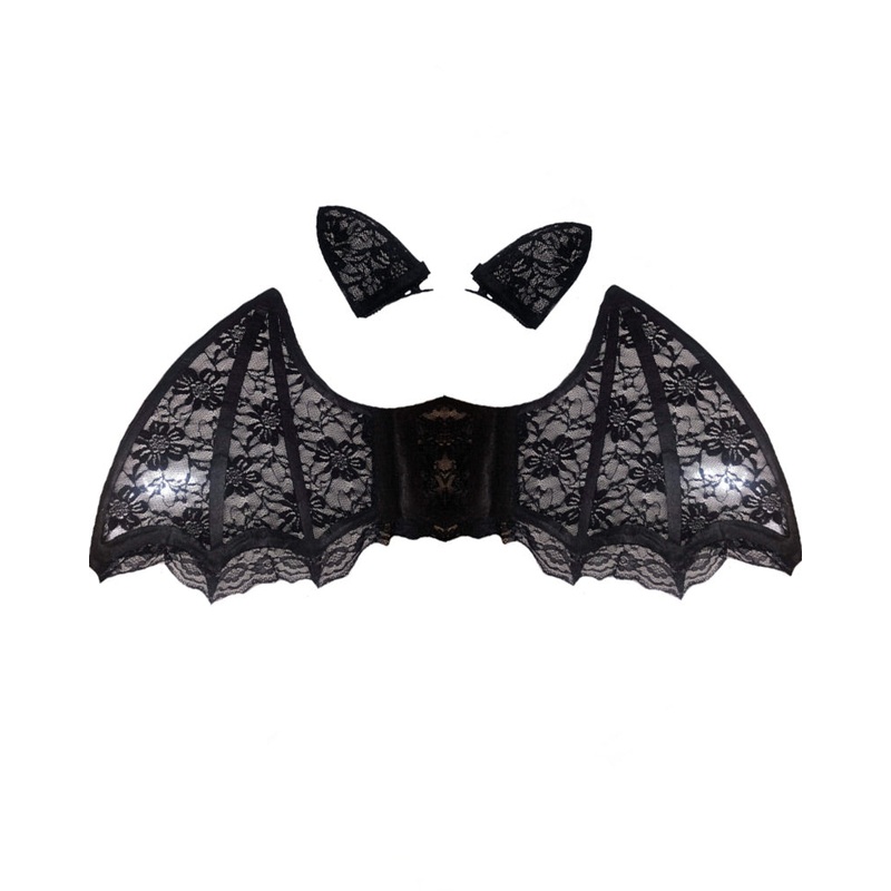 Lace Bat Wings and Ears Set