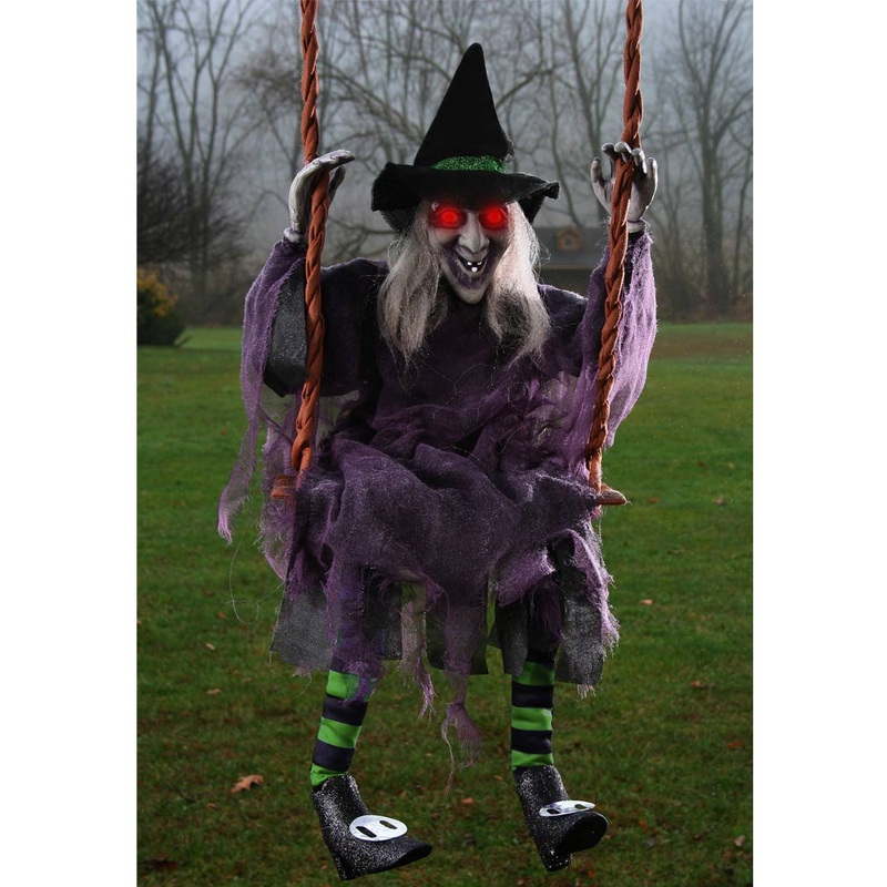 Light Up Swinging Dead Witch 91cm