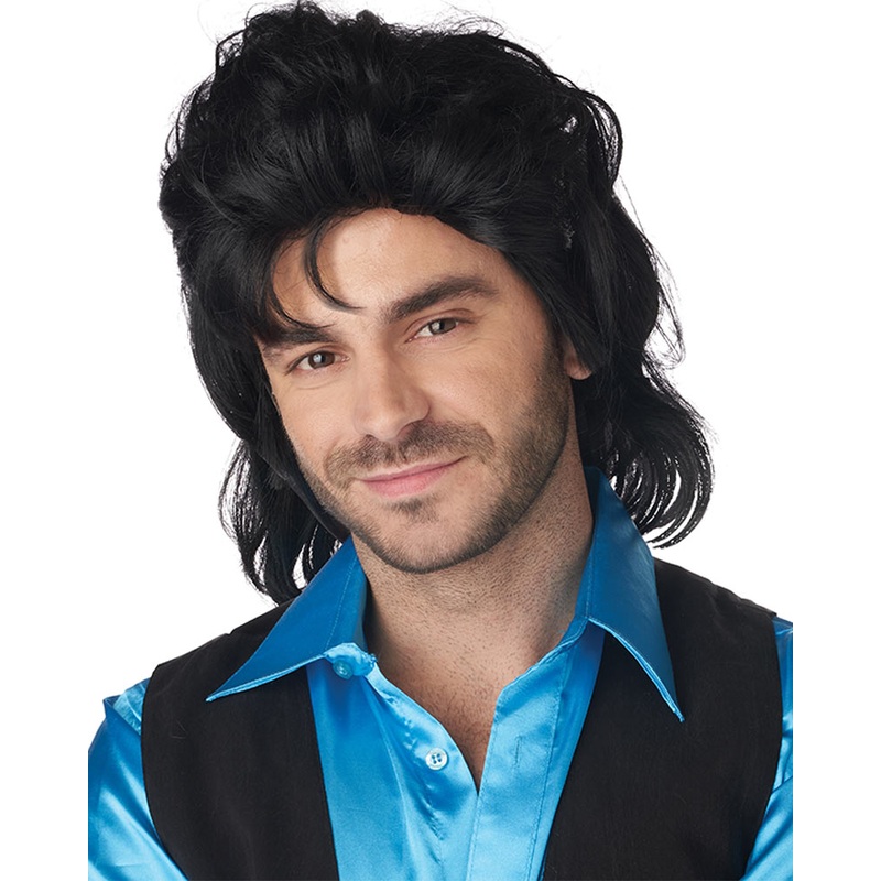 The Full House Black Mullet Wig