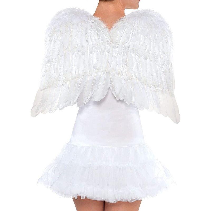 White Medium Feather Biblical Angel Wings