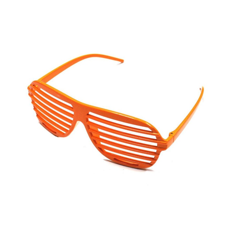 80s Neon Orange Slot Glasses
