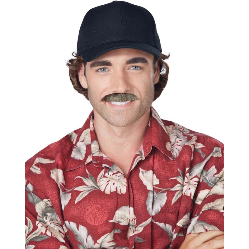 80s The Magnum Brown Moustache