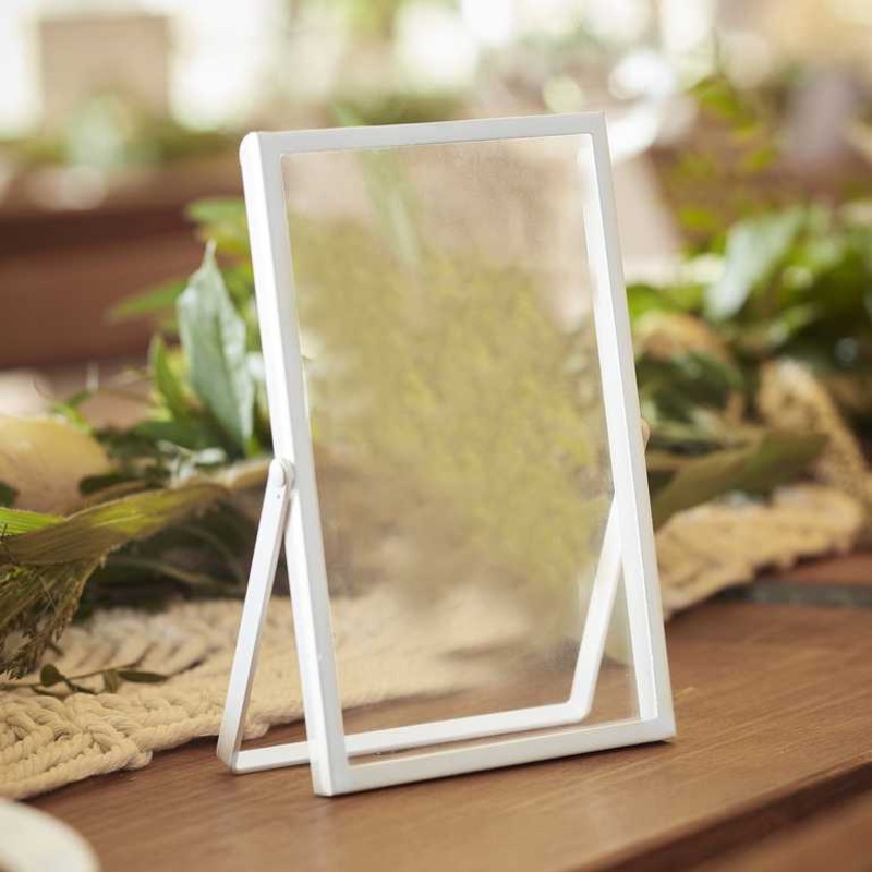 A Touch of Pampas Frames White Metal & Glass