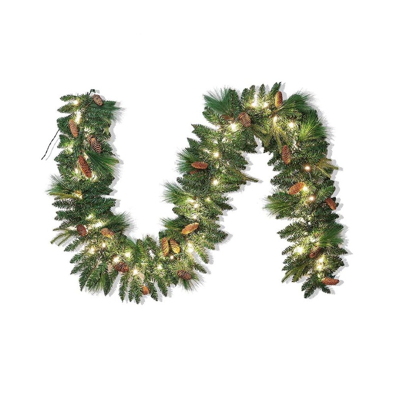 Carolina Pine Artificial Holiday Christmas Garland 2.7m