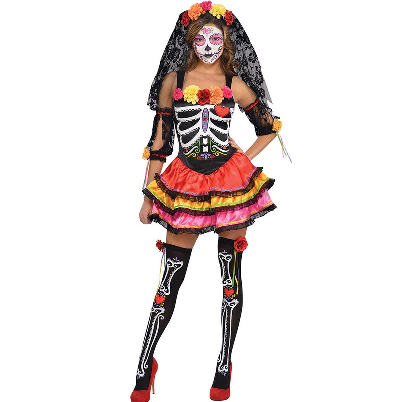 Day of the Dead Floral Senorita Womens Costume