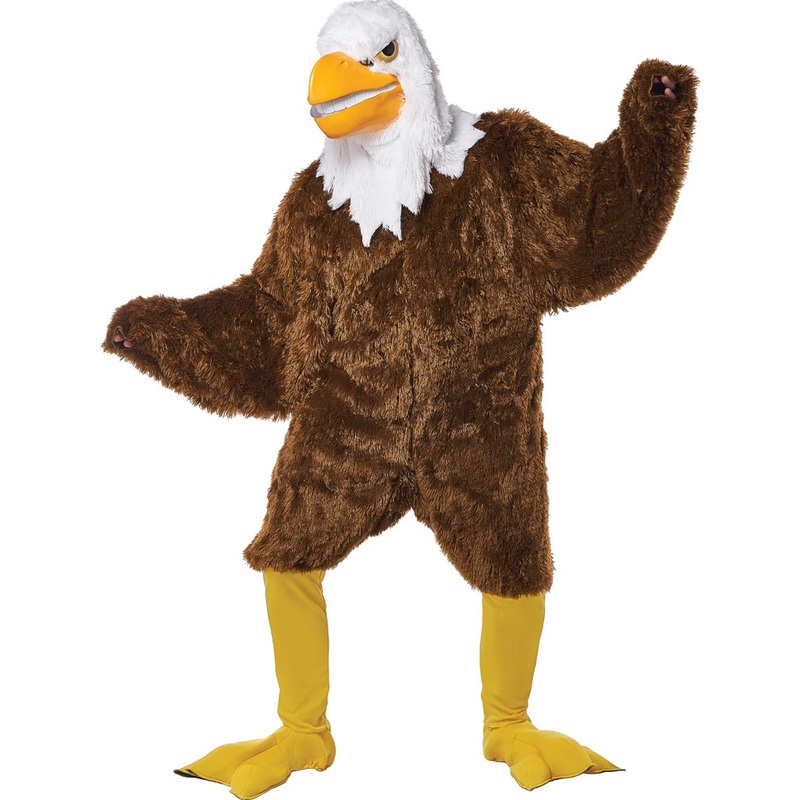 Eagle Maniac Mascot Adult Costume