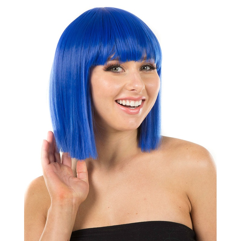 Fashion Deluxe Peacock Blue Bob Wig