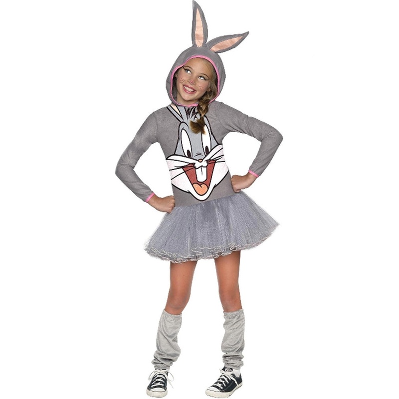 Looney Tunes Bugs Bunny Hooded Tutu Dress Girls Costume