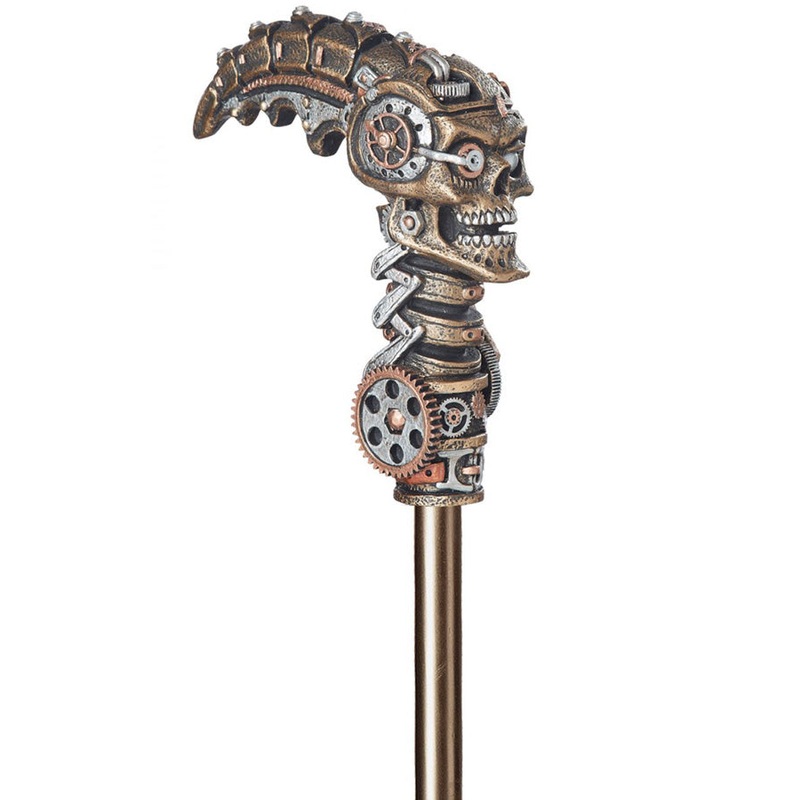 Steampunk Skull Cane 1m