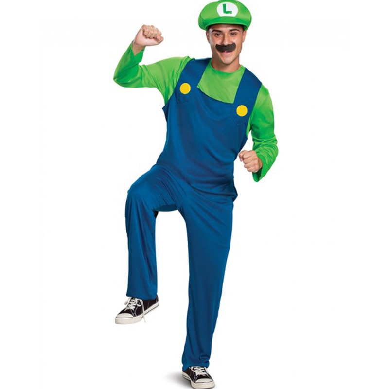 Super Mario Brothers Luigi Classic Mens Costume