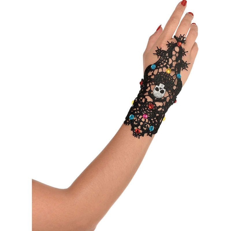 Day Of The Dead Hand Bracelet with Ring
