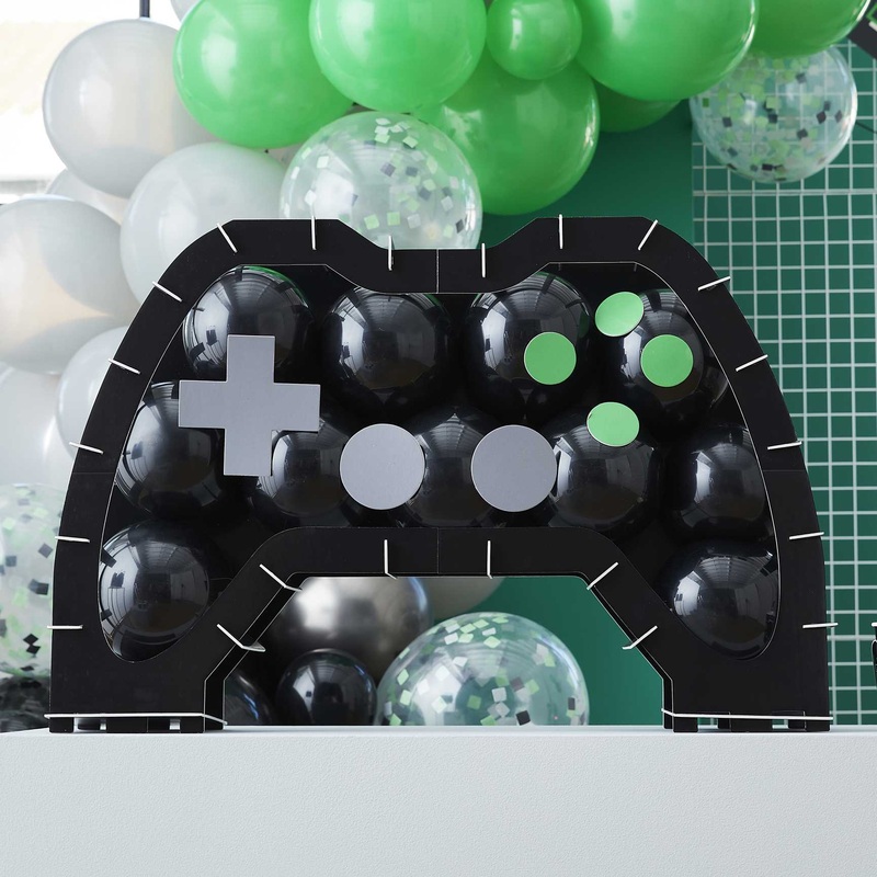 Game Controller Balloon Mosaic Controller Shaped with Balloons & Customisable Buttons Black, Green & Grey Pack of 79