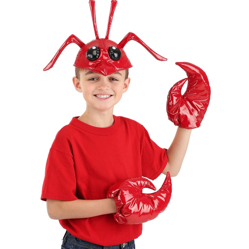 Lobster Headband and Gloves Costume Deluxe Set