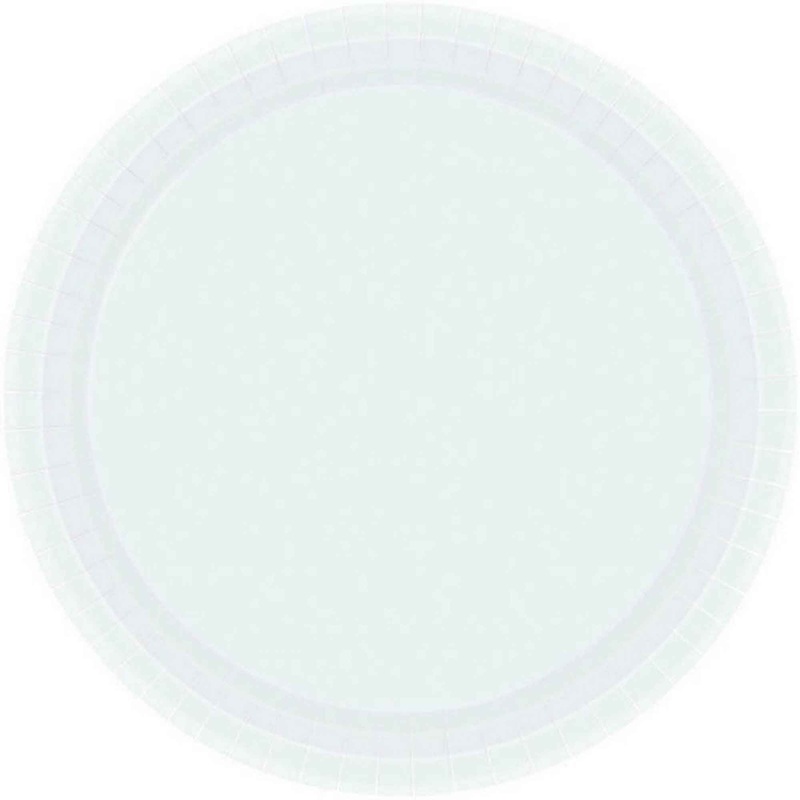 Paper Plates 17cm Round 20CT FSC – Frosty White – No Plastic Coating