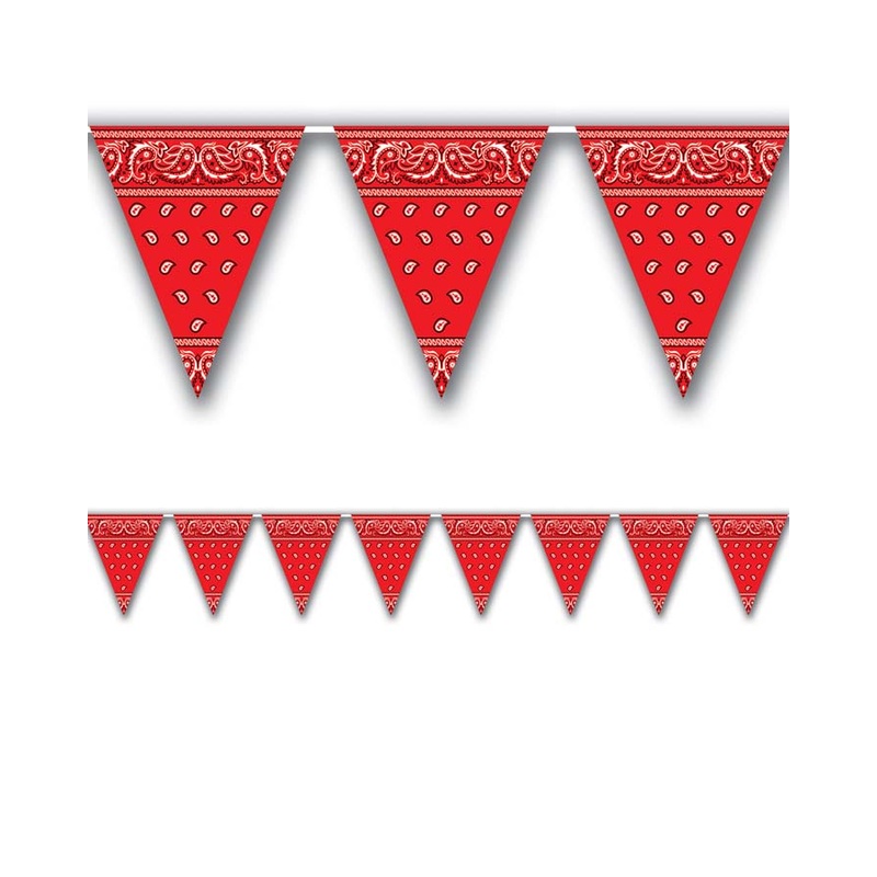 Red Bandana Pennant Banner