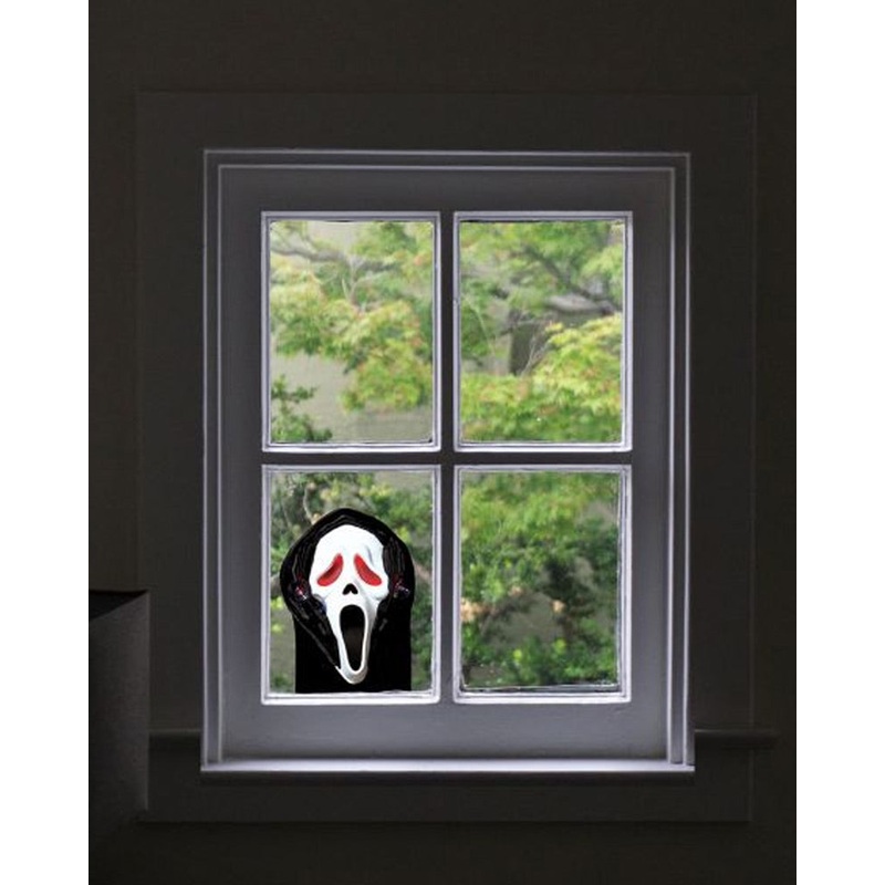 Scream Ghost Face Light Up Window Peeper 30cm