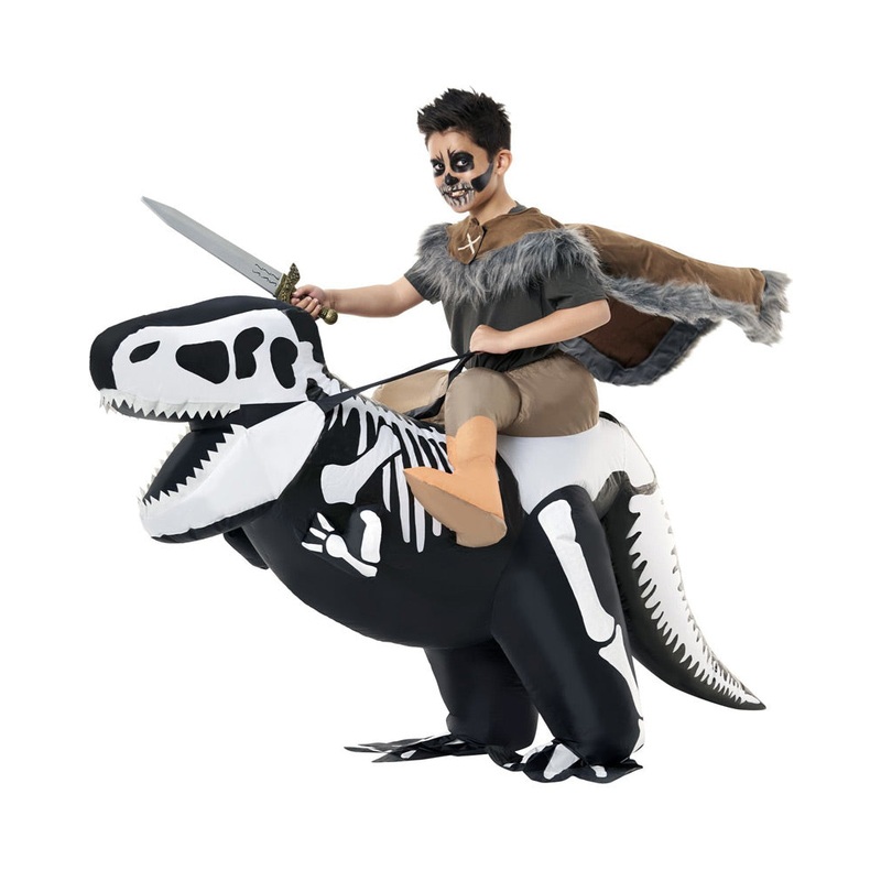Skeleton T-Rex Ride On Inflatable Kids Costume