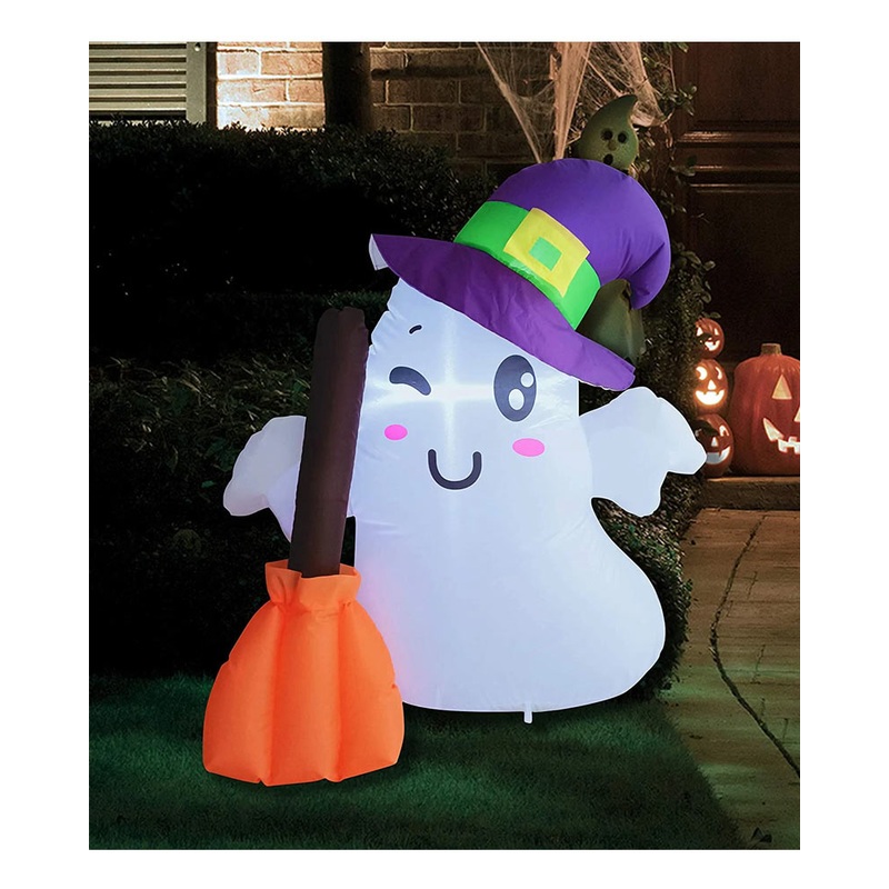 Tall Wizard Ghost Lawn Inflatable 1.1m