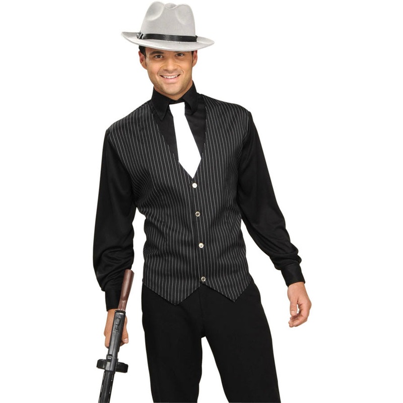 20s Gangster Mens Shirt Vest and Tie Kit