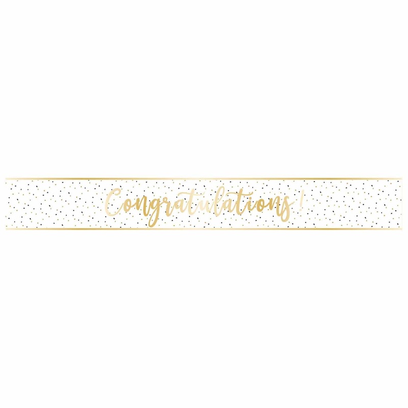 Banner Congratulations Gold Foil 2.7m