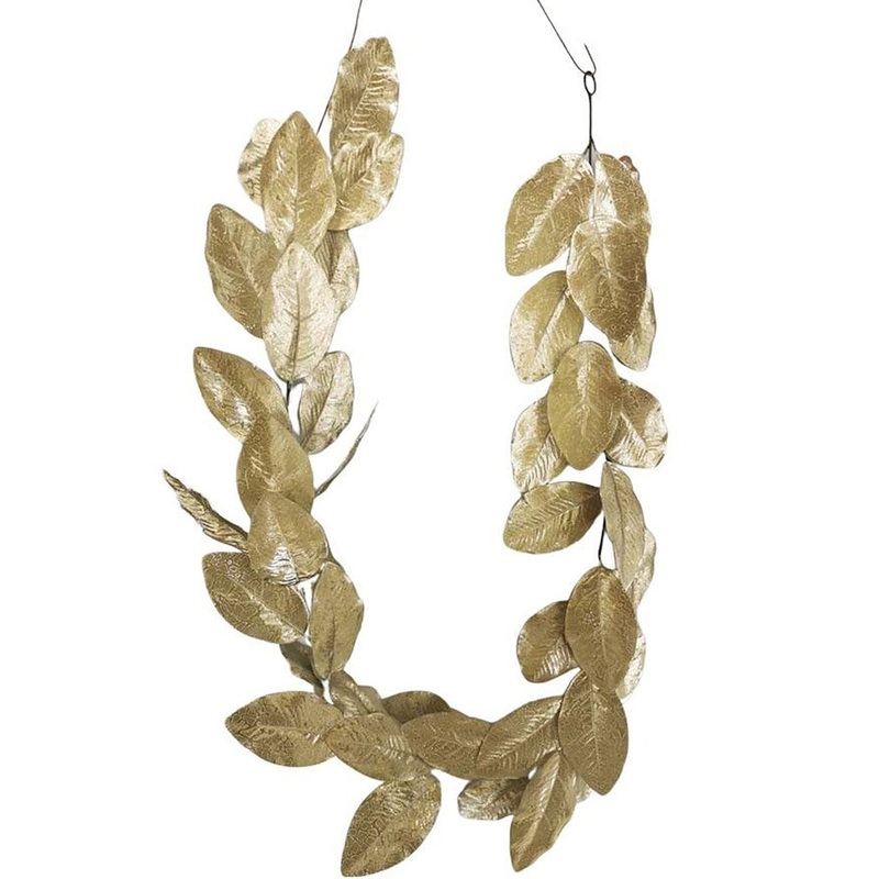 Champagne Artificial Leaf Christmas Wreath 1.2m