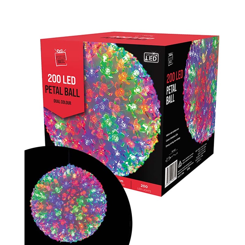 Colour Change LED Petal Ball 20cm
