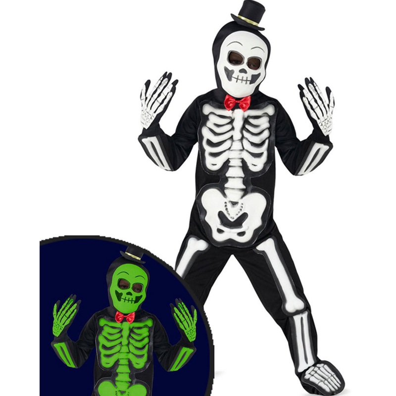 Glow in the Dark Skeleton Kids Costume