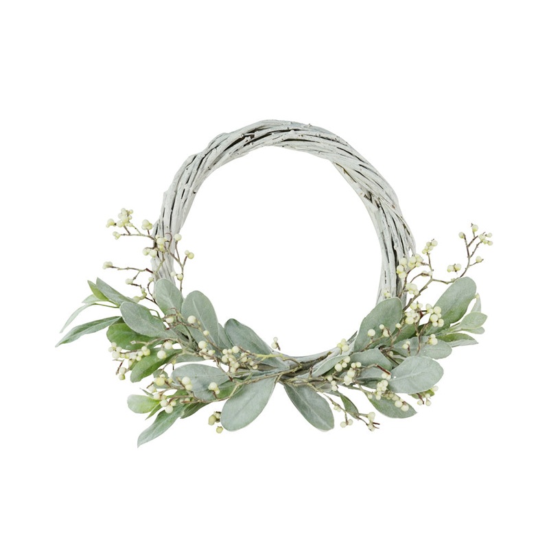 Native Berries Half Christmas Wreath 45cm