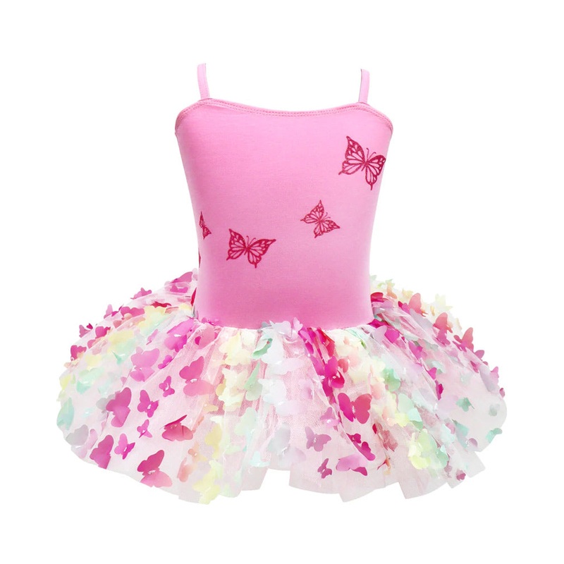 Rainbow Butterfly Tutu Dress Girls Costume