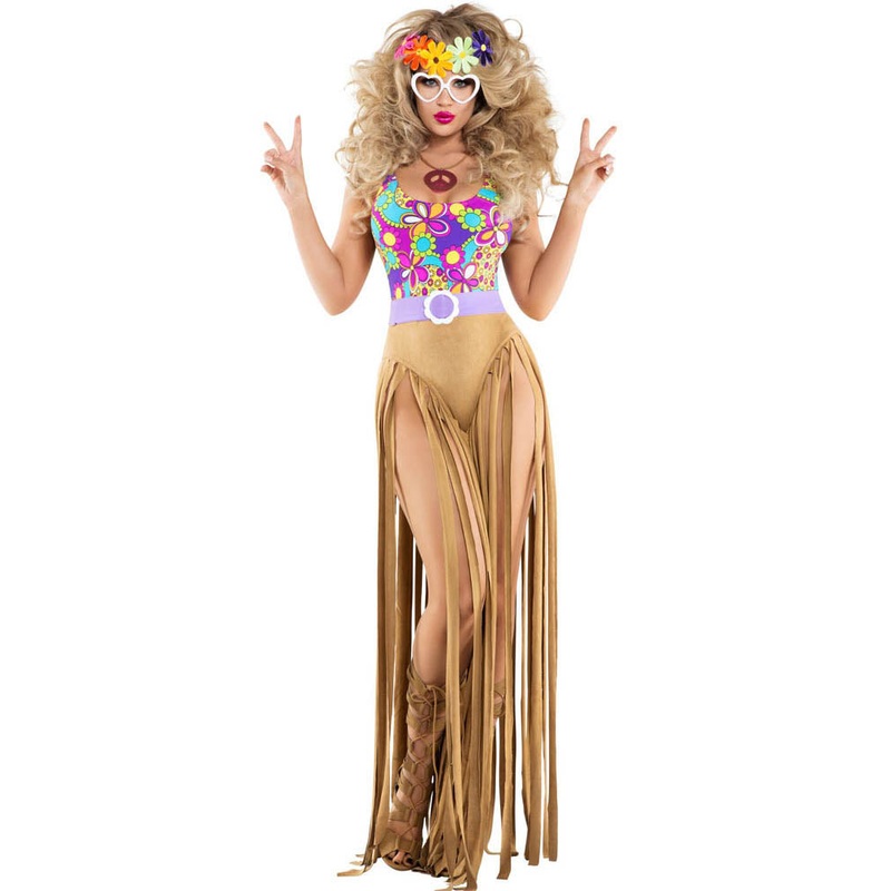 60s Sexy Hippie Womens Costume