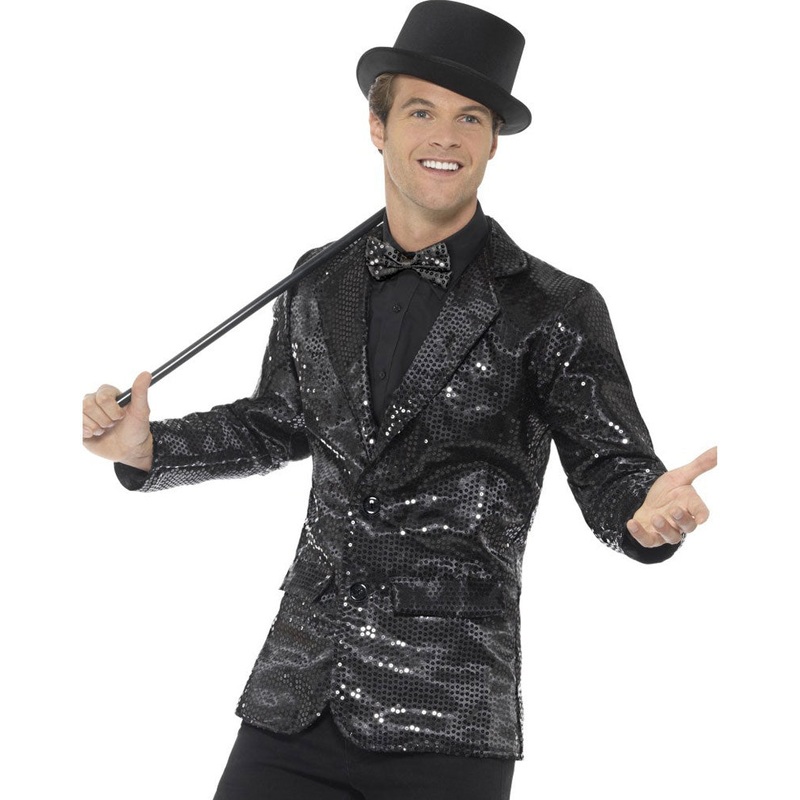 Black Sequin Jacket Mens