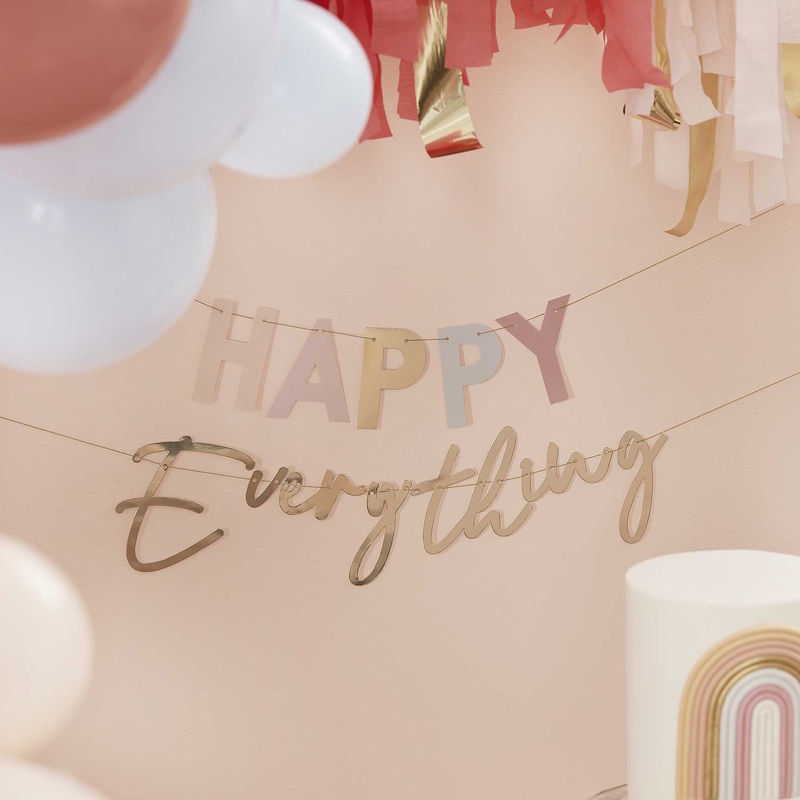 Happy Everything Bunting Gold Foiled Pack of 2