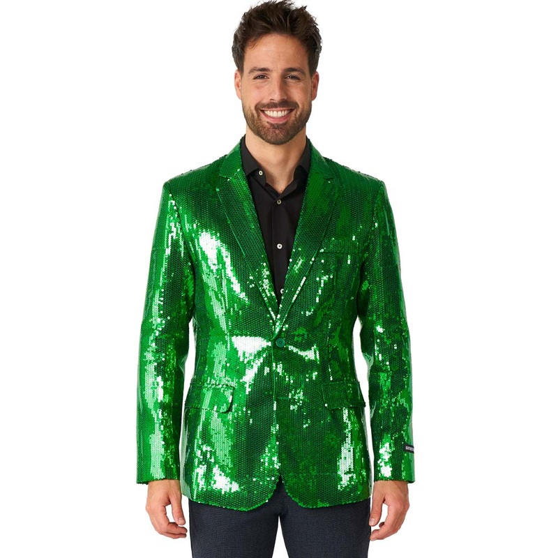Sequins Green Mens Suitmeister Jacket