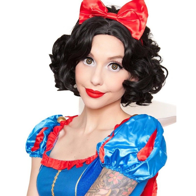 Snow Girl Premium Short Curly Black Wig
