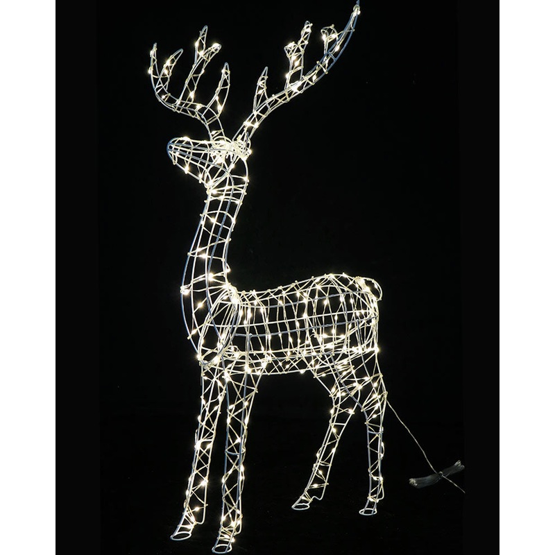 Warm White Standing Reindeer Flashing Christmas LED with Flex Cable 1.1m