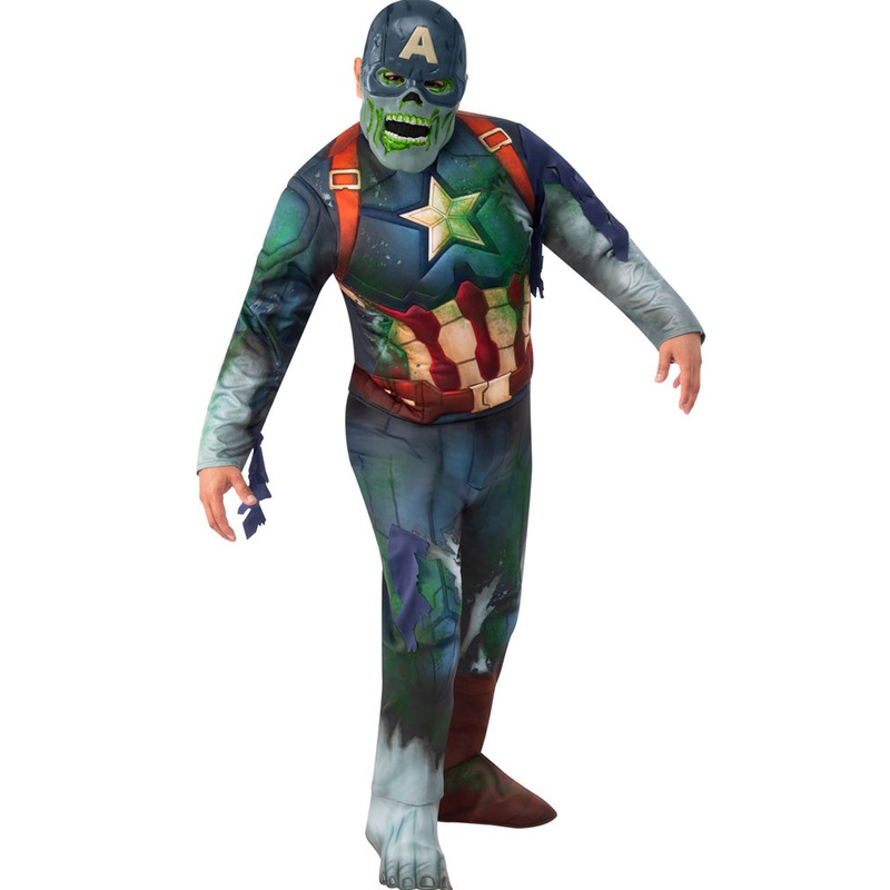 Captain America Zombie Deluxe Teen Boy Costume