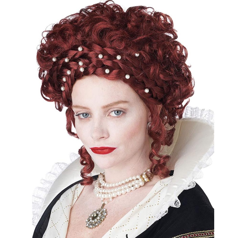 Elizabethan Lady Curly Red Wig