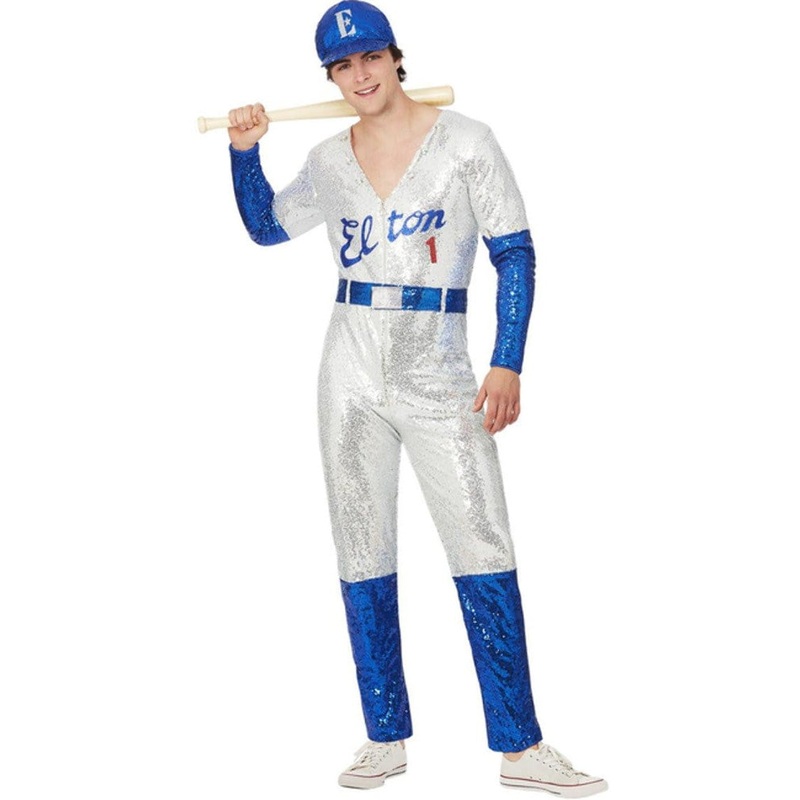 Elton John Sequin Baseball Deluxe Mens Costume