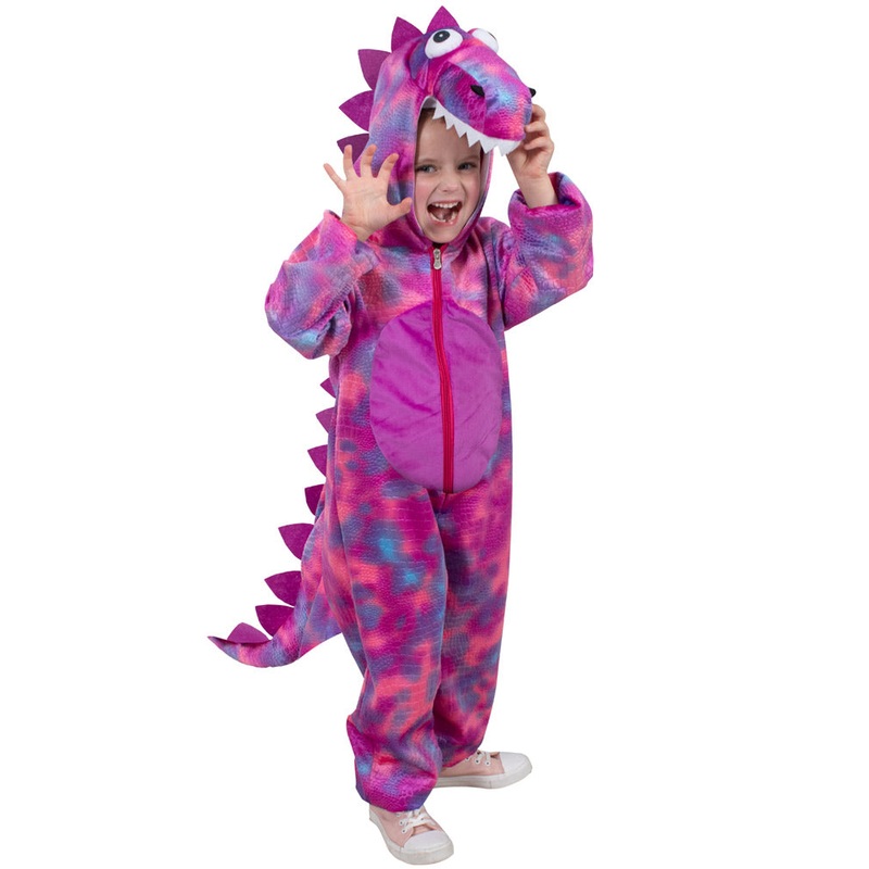 Roarin Rex Pink Dinosaur Kids Costume