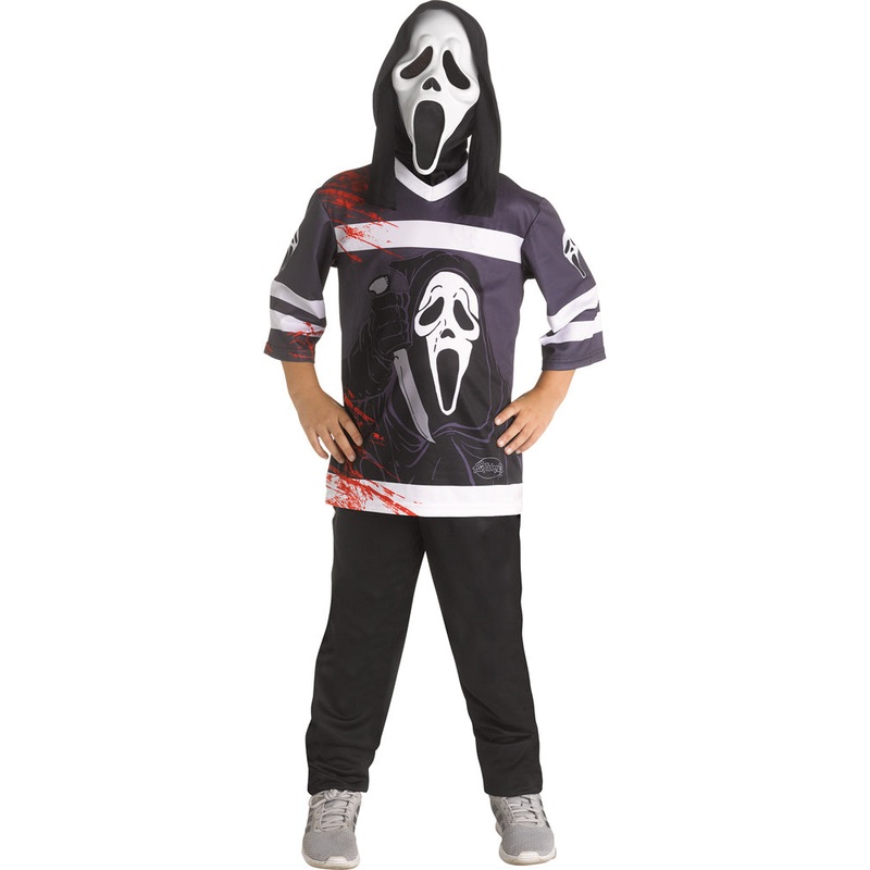 Scream Ghost Face Hockey Jersey Kids Costume