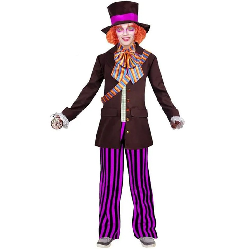 Striped Mad Hatter Mens Costume