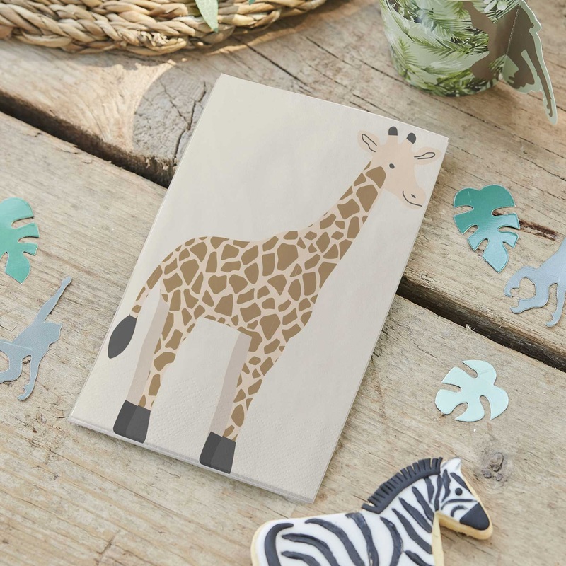 Wild Jungle Napkins Giraffe Pack of 16
