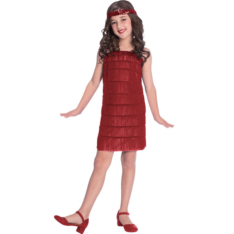 20s Red Flapper Girls Costume