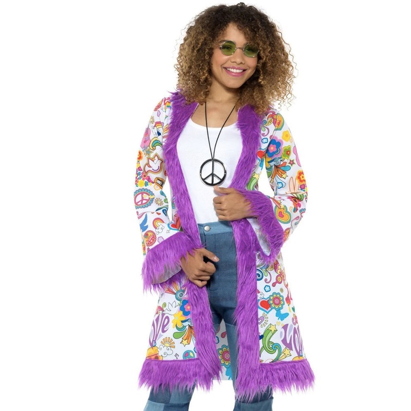 60s Groovy Hippie Womens Coat