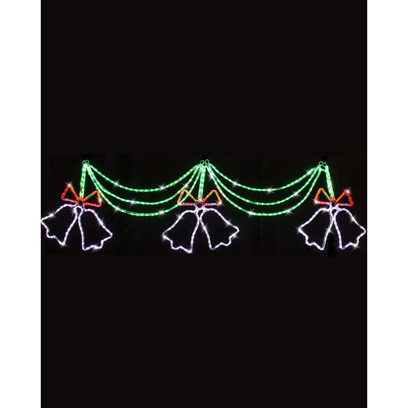 Bells and Drapes Twinkle Christmas LED Ropelight 1.9m