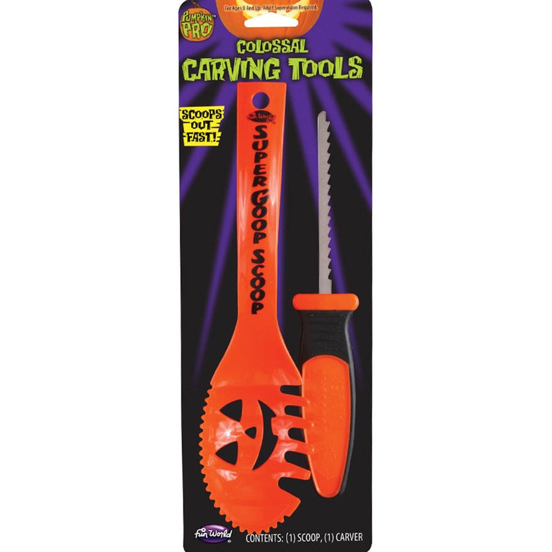 Colossal Orange Pumpkin Carving Tools